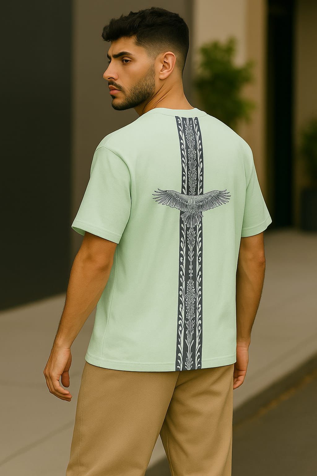 zara drop sholder light olive