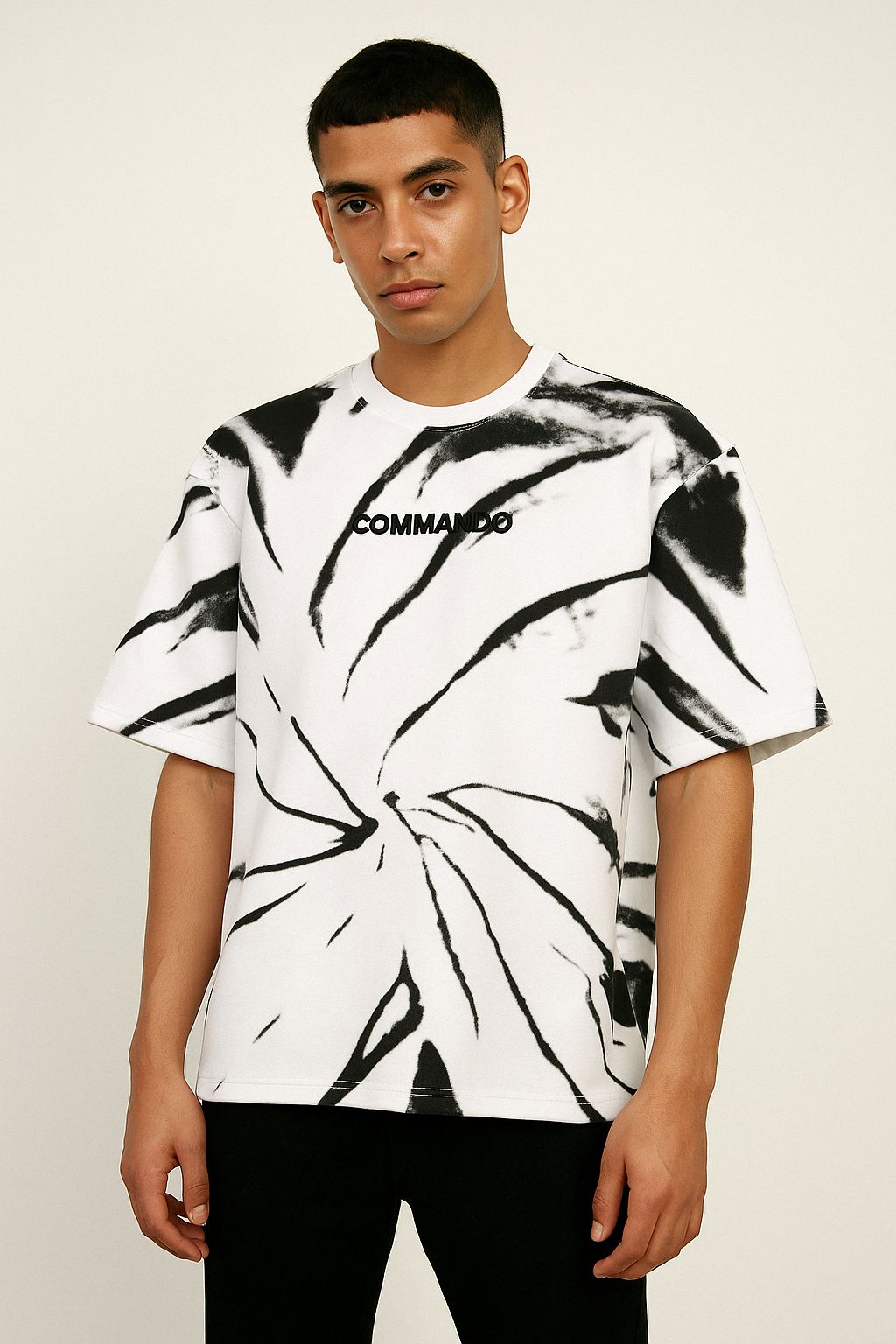 zara drop sholder combat white